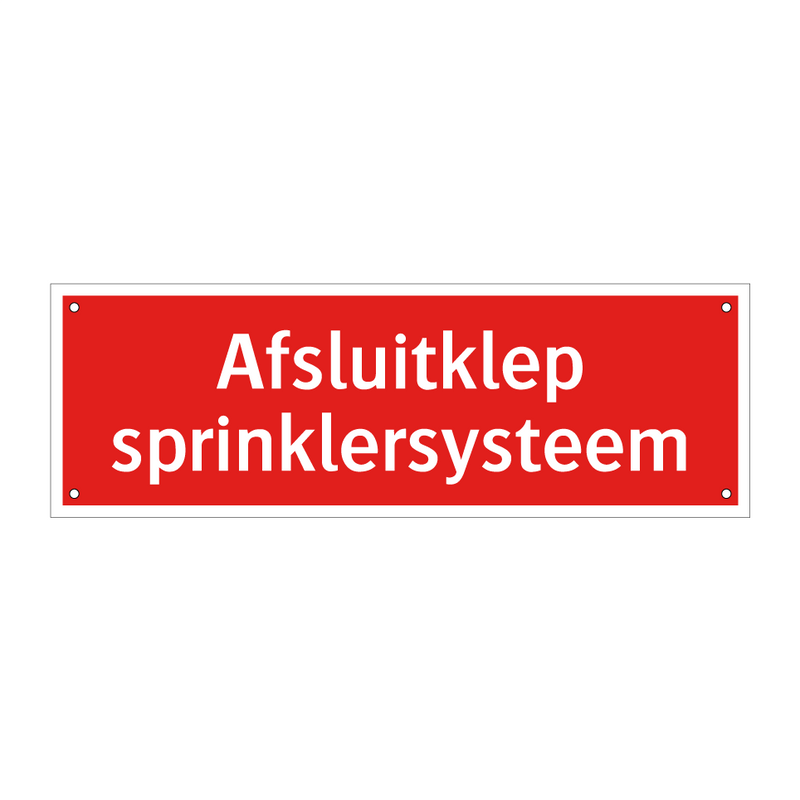 Afsluitklep sprinklersysteem & Afsluitklep sprinklersysteem & Afsluitklep sprinklersysteem