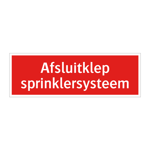 Afsluitklep sprinklersysteem & Afsluitklep sprinklersysteem & Afsluitklep sprinklersysteem