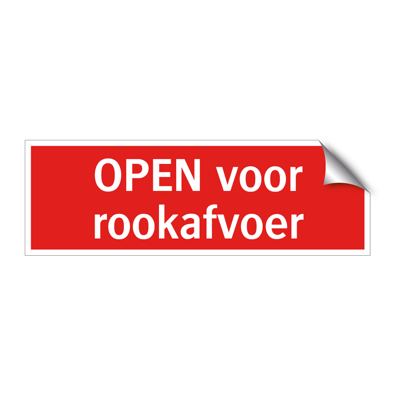 OPEN voor rookafvoer & OPEN voor rookafvoer & OPEN voor rookafvoer & OPEN voor rookafvoer