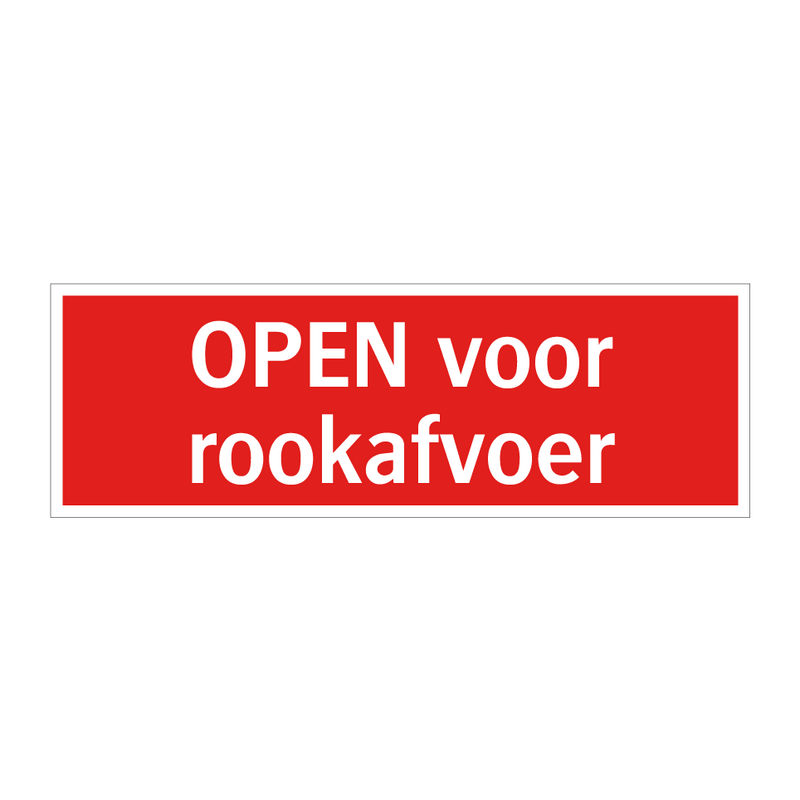 OPEN voor rookafvoer & OPEN voor rookafvoer & OPEN voor rookafvoer & OPEN voor rookafvoer