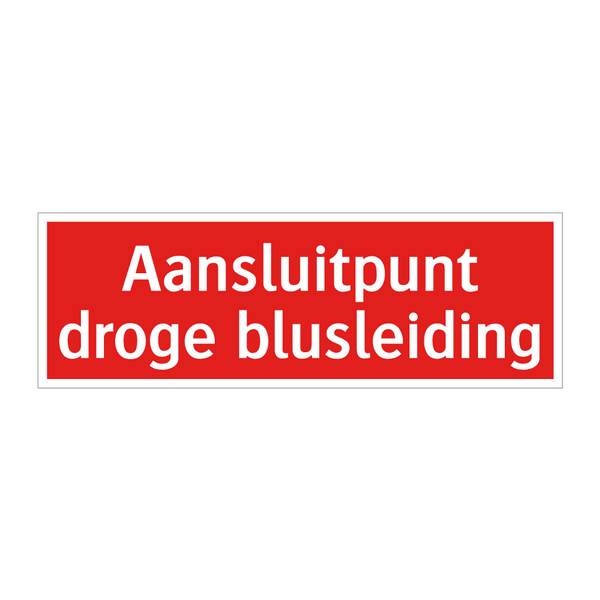 Aansluitpunt droge blusleiding & Aansluitpunt droge blusleiding & Aansluitpunt droge blusleiding