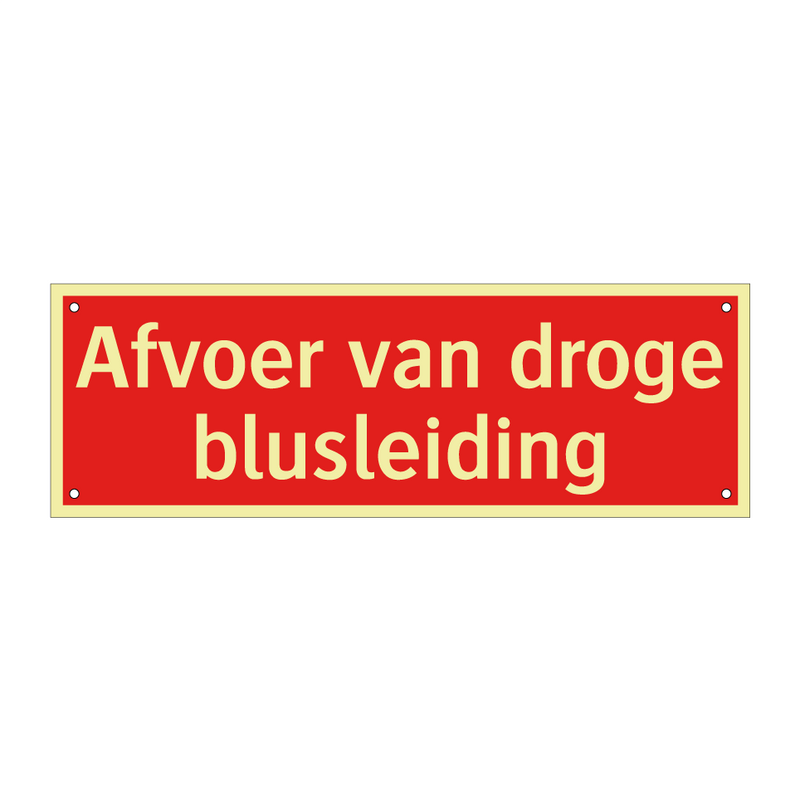 Afvoer van droge blusleiding & Afvoer van droge blusleiding & Afvoer van droge blusleiding