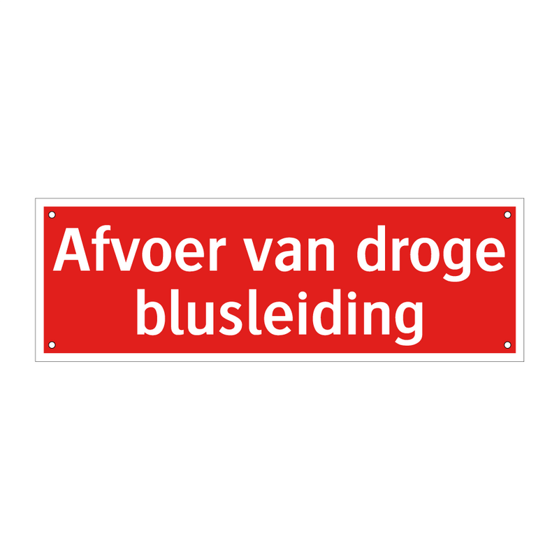 Afvoer van droge blusleiding & Afvoer van droge blusleiding & Afvoer van droge blusleiding