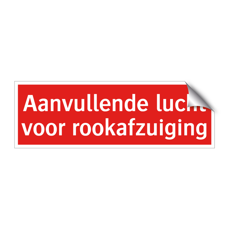 Aanvullende lucht voor rookafzuiging & Aanvullende lucht voor rookafzuiging