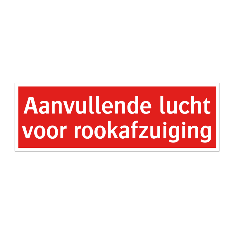 Aanvullende lucht voor rookafzuiging & Aanvullende lucht voor rookafzuiging