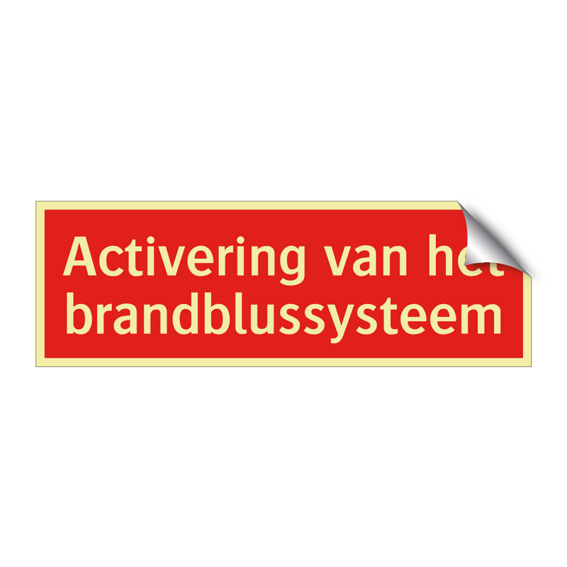 Activering van het brandblussysteem & Activering van het brandblussysteem