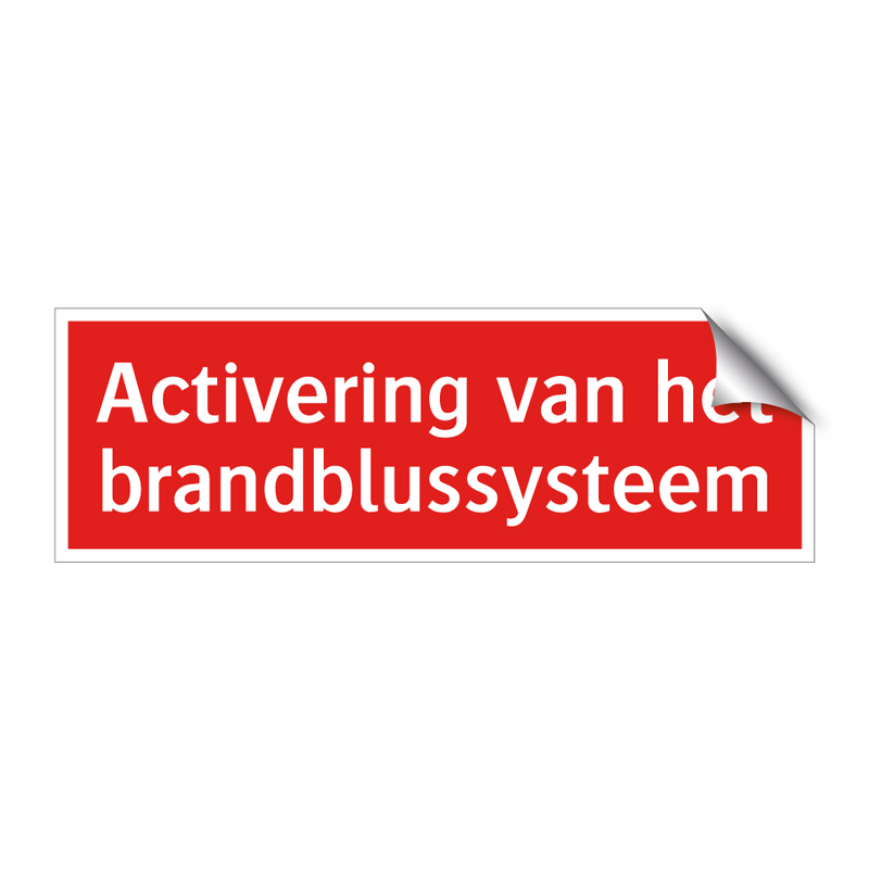 Activering van het brandblussysteem & Activering van het brandblussysteem