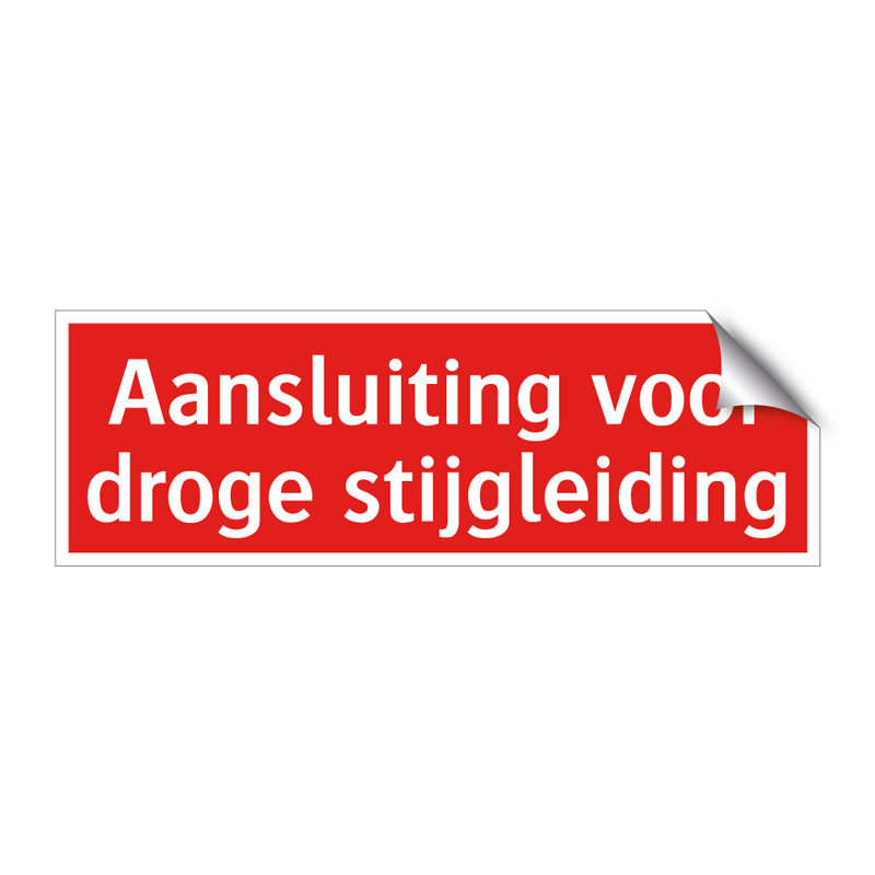 Aansluiting voor droge stijgleiding & Aansluiting voor droge stijgleiding