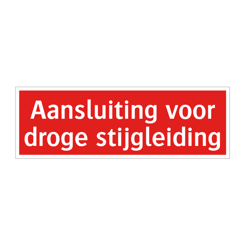 Aansluiting voor droge stijgleiding & Aansluiting voor droge stijgleiding