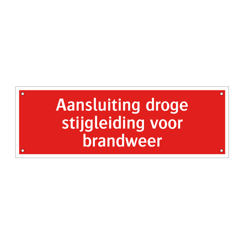 Aansluiting droge stijgleiding voor brandweer & Aansluiting droge stijgleiding voor brandweer