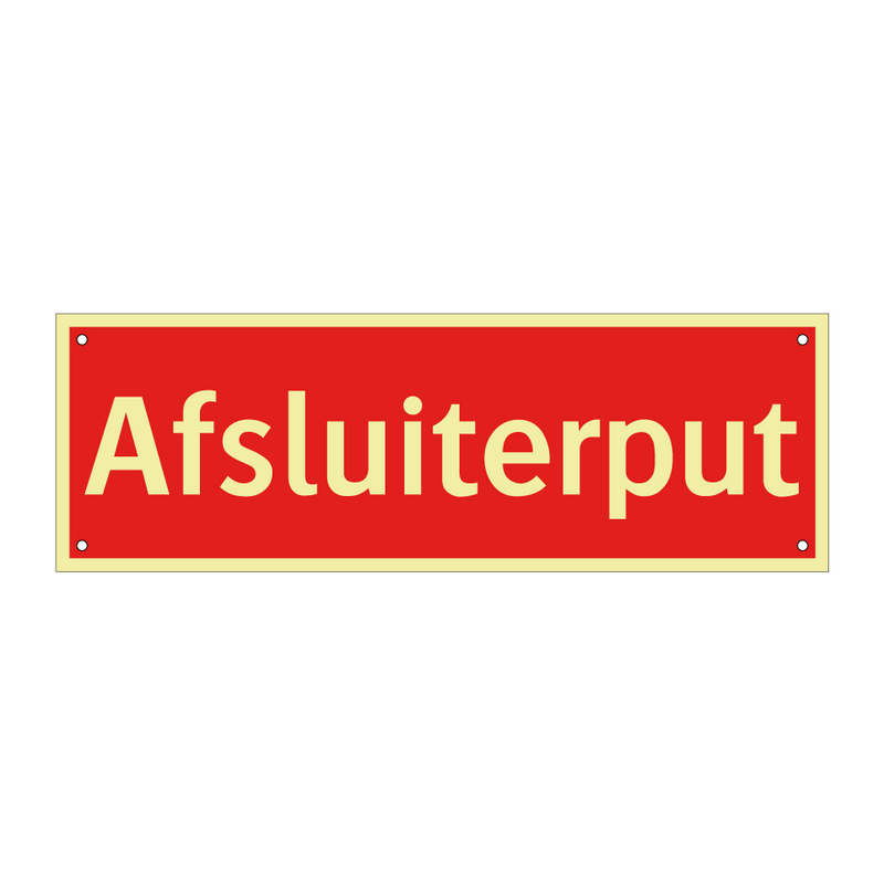 Afsluiterput & Afsluiterput & Afsluiterput & Afsluiterput