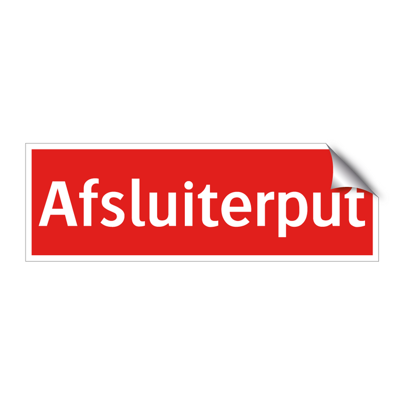 Afsluiterput & Afsluiterput & Afsluiterput & Afsluiterput