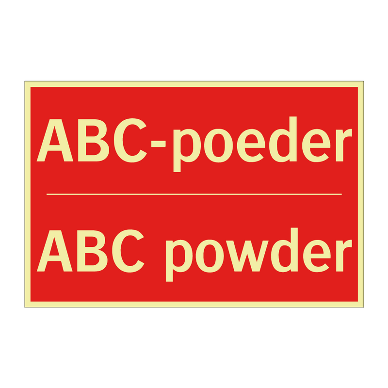 ABC-poeder - ABC powder