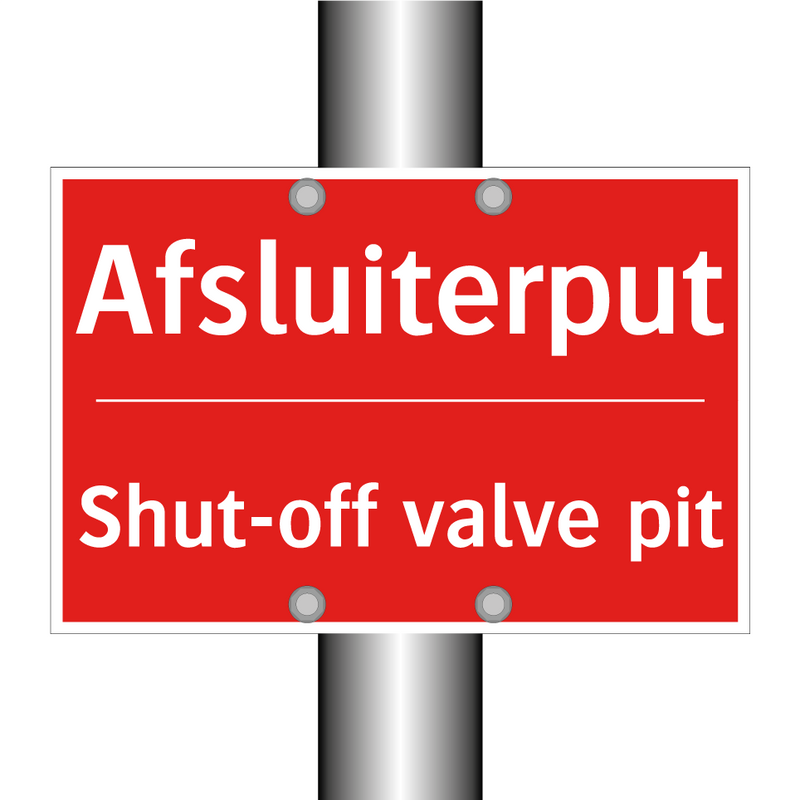 Afsluiterput - Shut-off valve pit