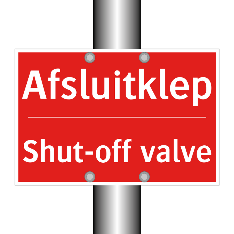 Afsluitklep - Shut-off valve