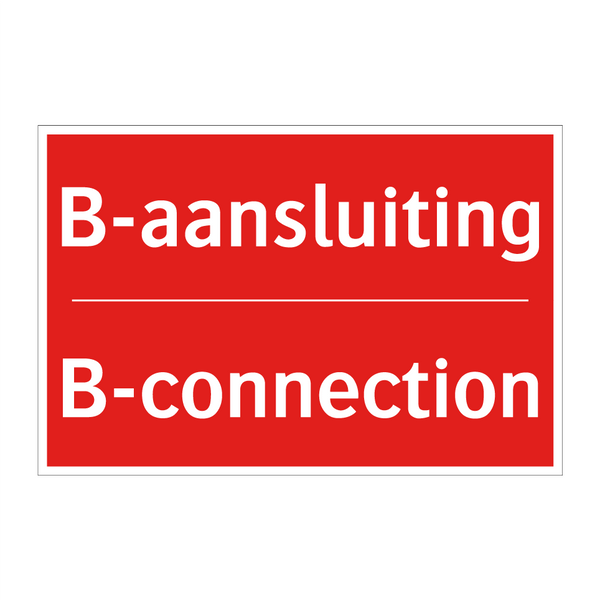 B-aansluiting - B-connection