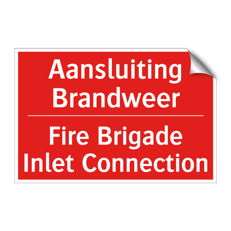 Aansluiting Brandweer - Fire Brigade Inlet Connection