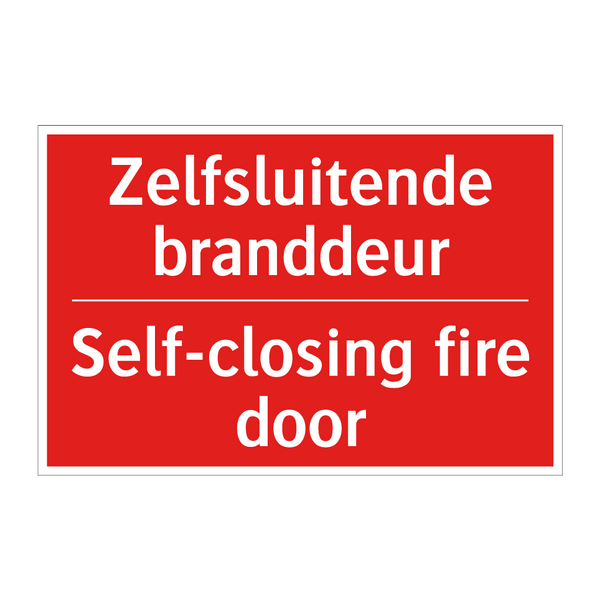 Zelfsluitende branddeur - Self-closing fire door