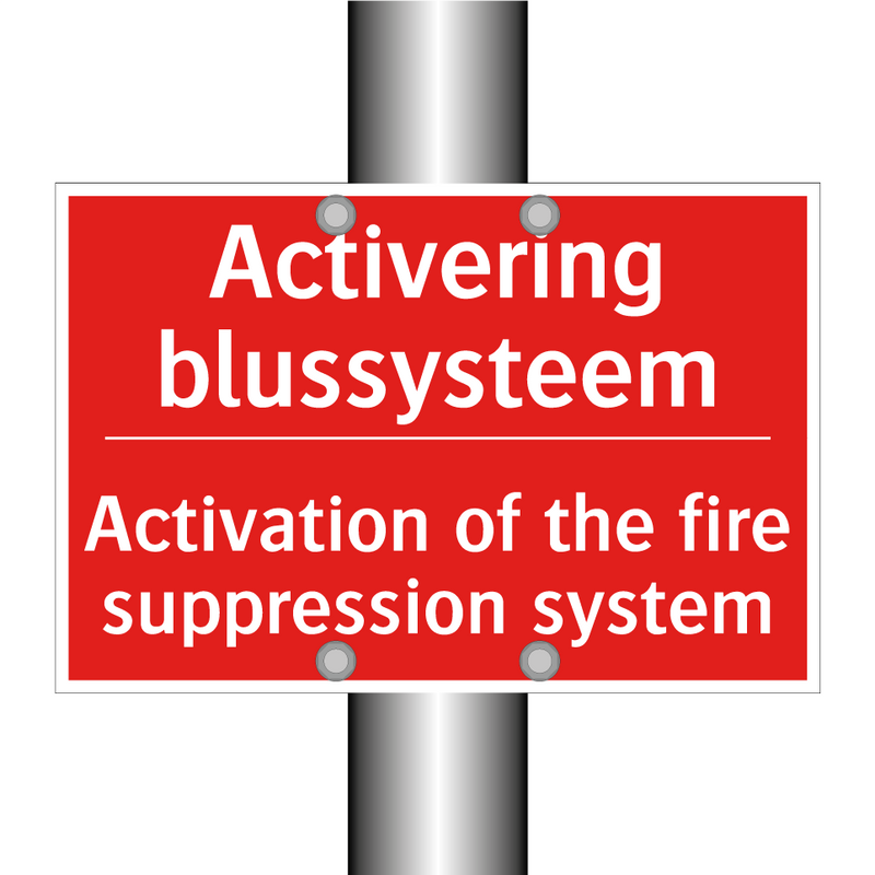 Activering blussysteem - Activation of the fire suppression system