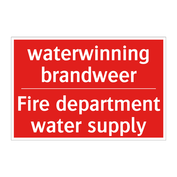 waterwinning brandweer - Fire department water supply