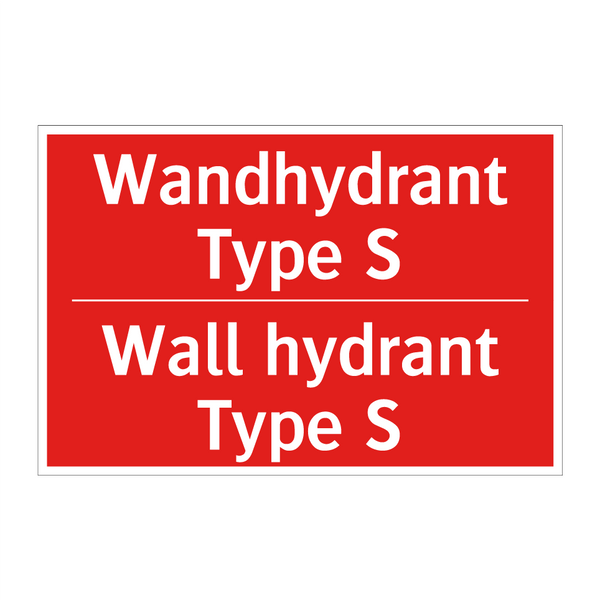 Wandhydrant Type S - Wall hydrant Type S