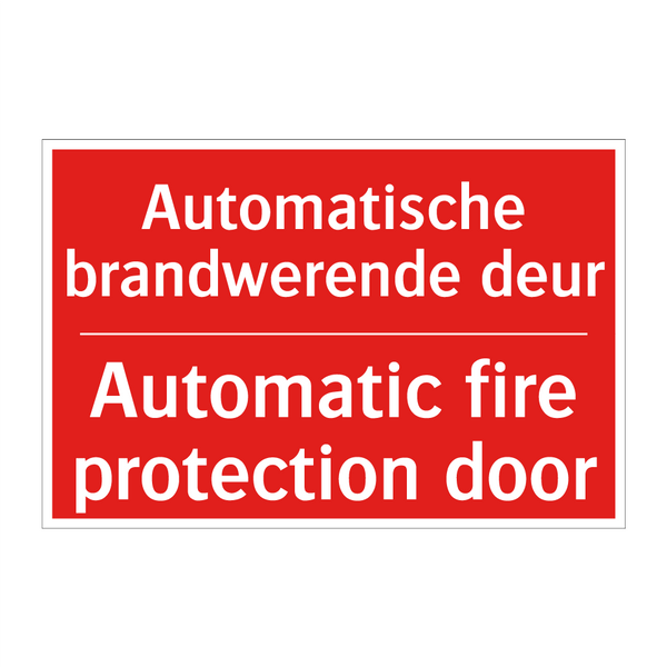 Automatische brandwerende deur - Automatic fire protection door