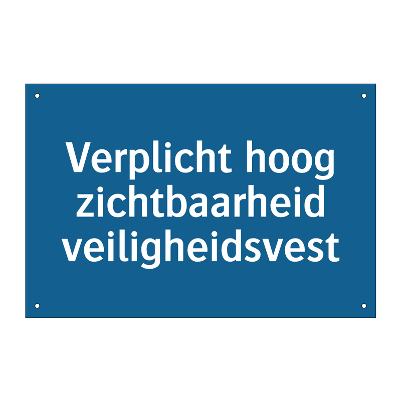 Verplicht hoog zichtbaarheid veiligheidsvest & Verplicht hoog zichtbaarheid veiligheidsvest