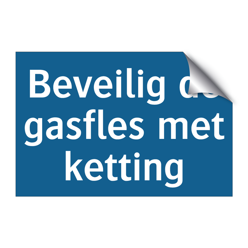 Beveilig de gasfles met ketting & Beveilig de gasfles met ketting & Beveilig de gasfles met ketting