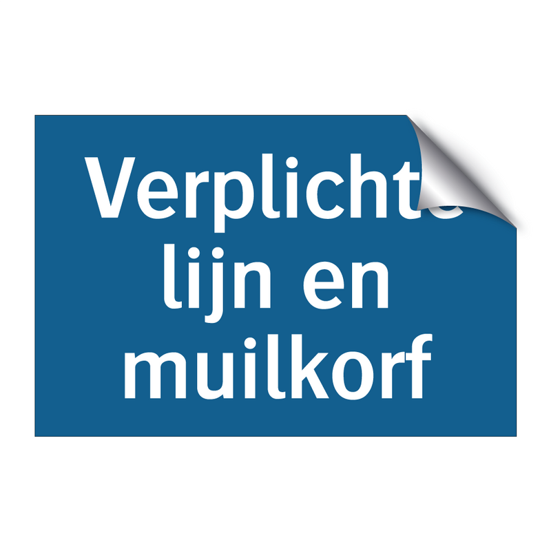 Verplichte lijn en muilkorf & Verplichte lijn en muilkorf & Verplichte lijn en muilkorf