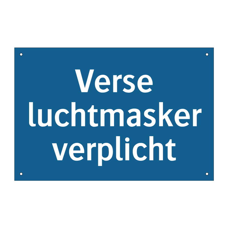 Verse luchtmasker verplicht & Verse luchtmasker verplicht & Verse luchtmasker verplicht