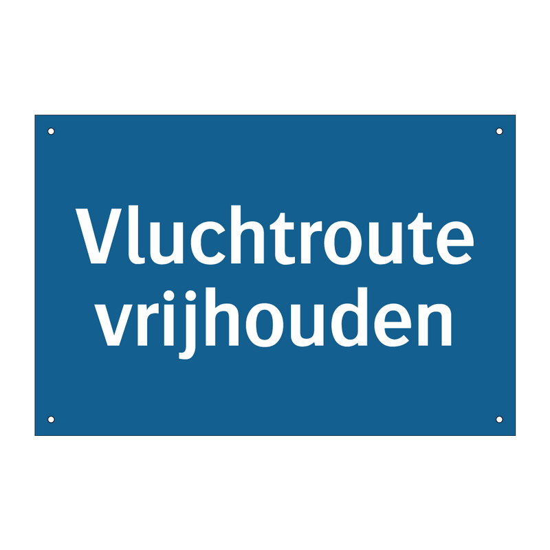 Vluchtroute vrijhouden & Vluchtroute vrijhouden & Vluchtroute vrijhouden & Vluchtroute vrijhouden