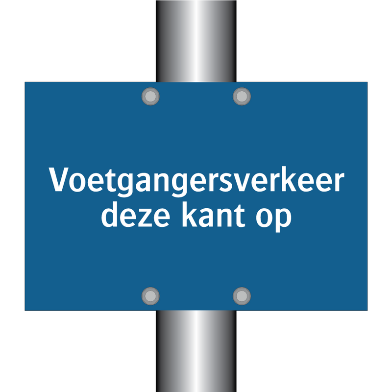 Voetgangersverkeer deze kant op & Voetgangersverkeer deze kant op & Voetgangersverkeer deze kant op