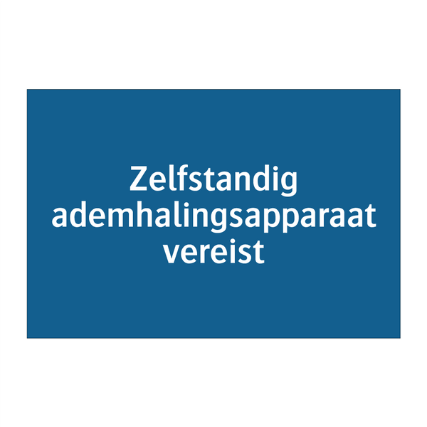 Zelfstandig ademhalingsapparaat vereist & Zelfstandig ademhalingsapparaat vereist