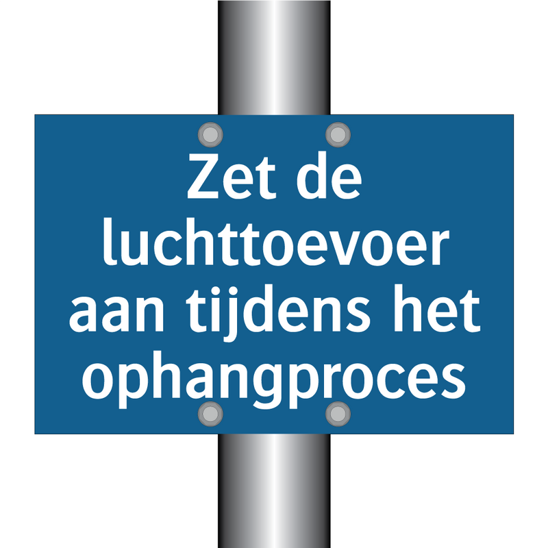 Zet de luchttoevoer aan tijdens het ophangproces & Zet de luchttoevoer aan tijdens het ophangproces