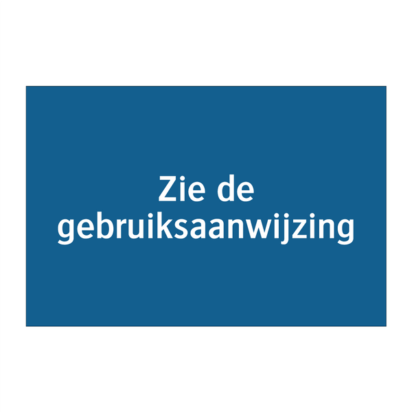 Zie de gebruiksaanwijzing & Zie de gebruiksaanwijzing & Zie de gebruiksaanwijzing