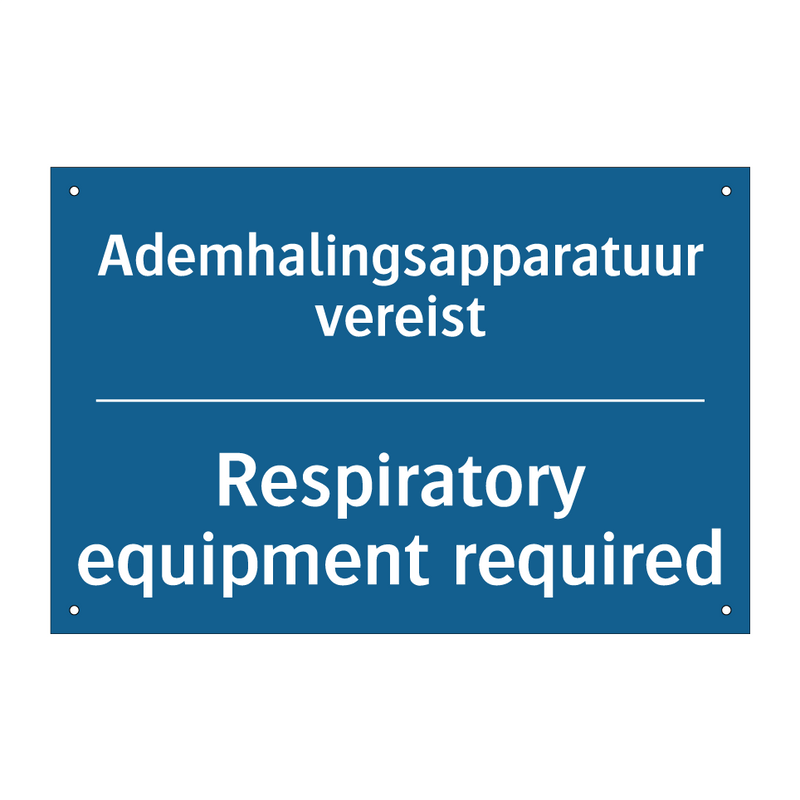 Ademhalingsapparatuur vereist - Respiratory equipment required