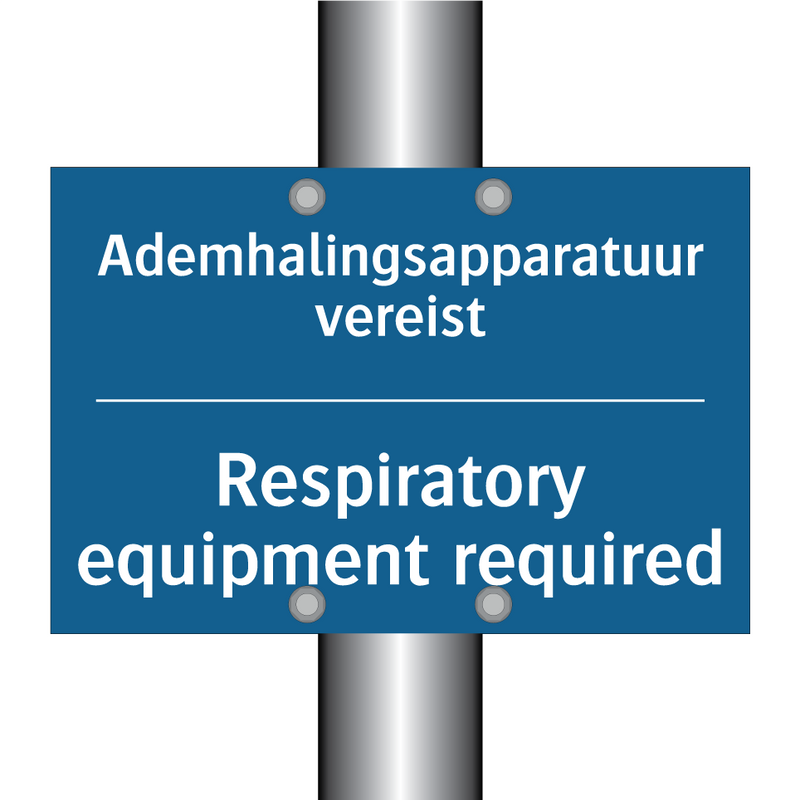 Ademhalingsapparatuur vereist - Respiratory equipment required