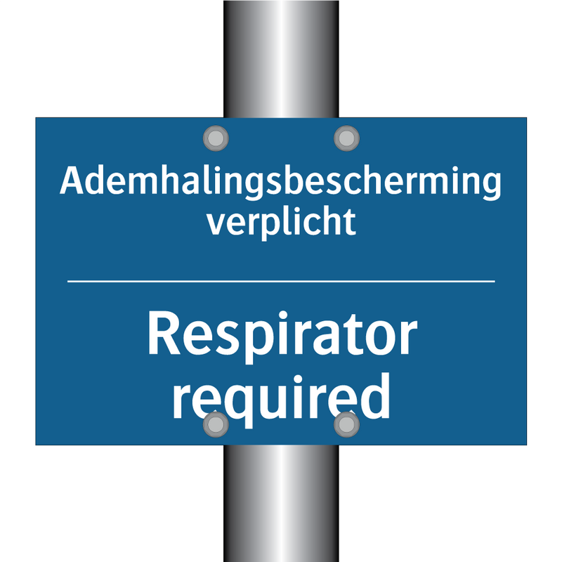 Ademhalingsbescherming verplicht /.../ - Respirator required