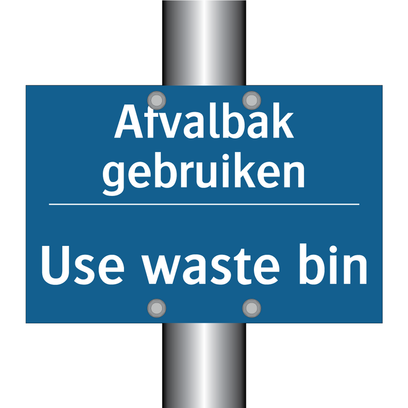 Afvalbak gebruiken - Use waste bin & Afvalbak gebruiken - Use waste bin