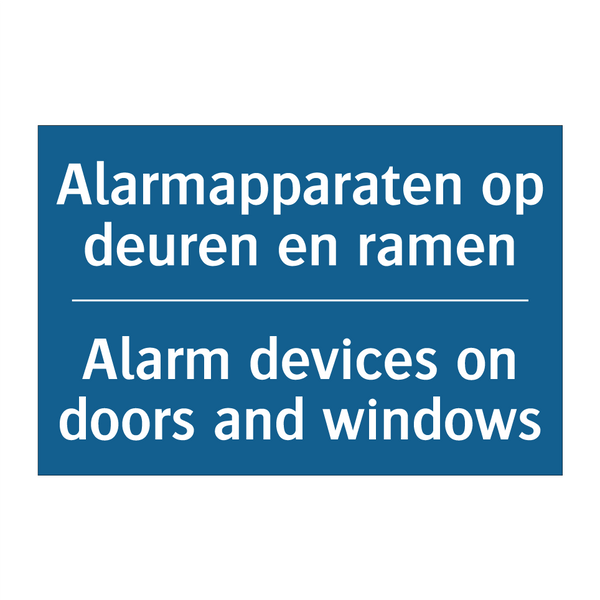 Alarmapparaten op deuren en ramen /.../ - Alarm devices on doors and windows /.../