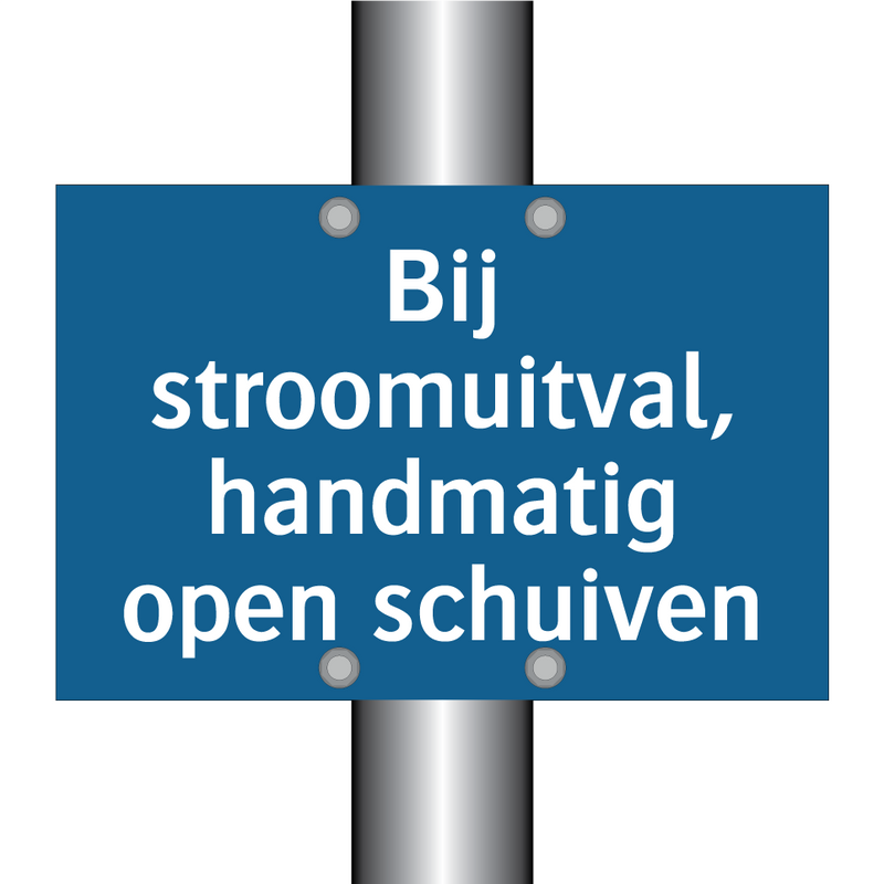 Bij stroomuitval, handmatig open schuiven & Bij stroomuitval, handmatig open schuiven