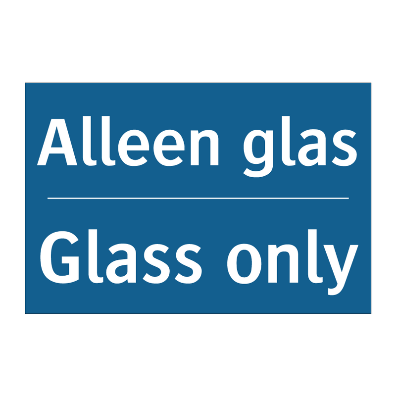 Alleen glas - Glass only & Alleen glas - Glass only & Alleen glas - Glass only