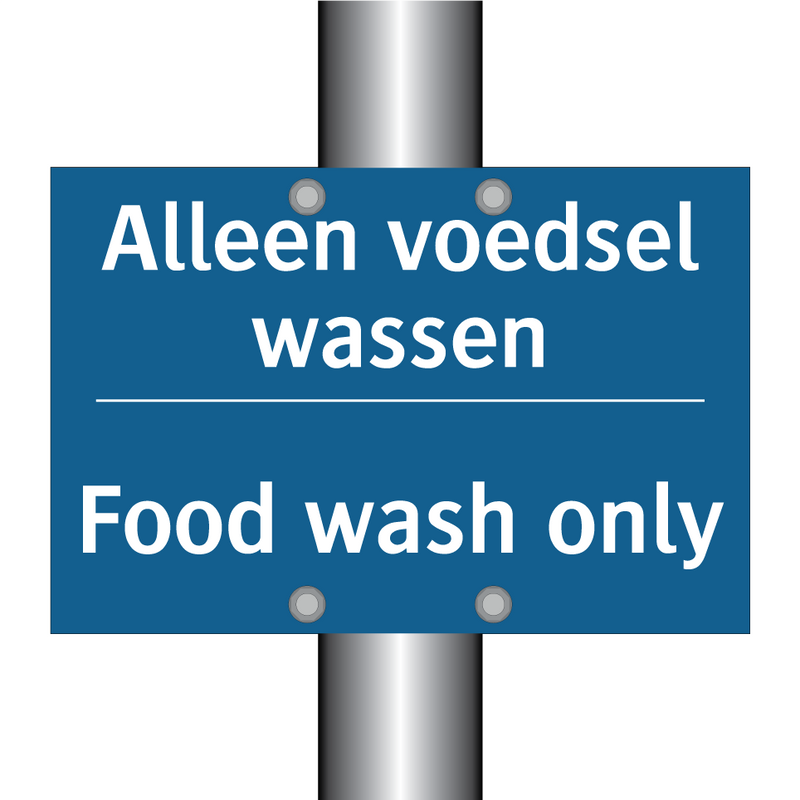 Alleen voedsel wassen - Food wash only & Alleen voedsel wassen - Food wash only