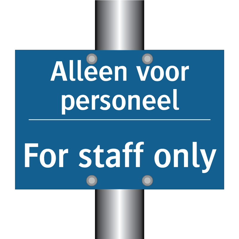 Alleen voor personeel - For staff only & Alleen voor personeel - For staff only