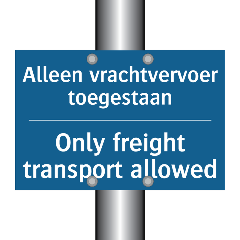 Alleen vrachtvervoer toegestaan /.../ - Only freight transport allowed