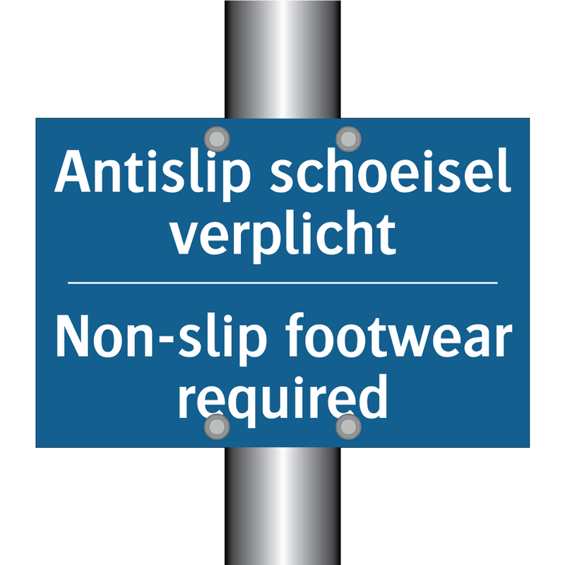 Antislip schoeisel verplicht - Non-slip footwear required