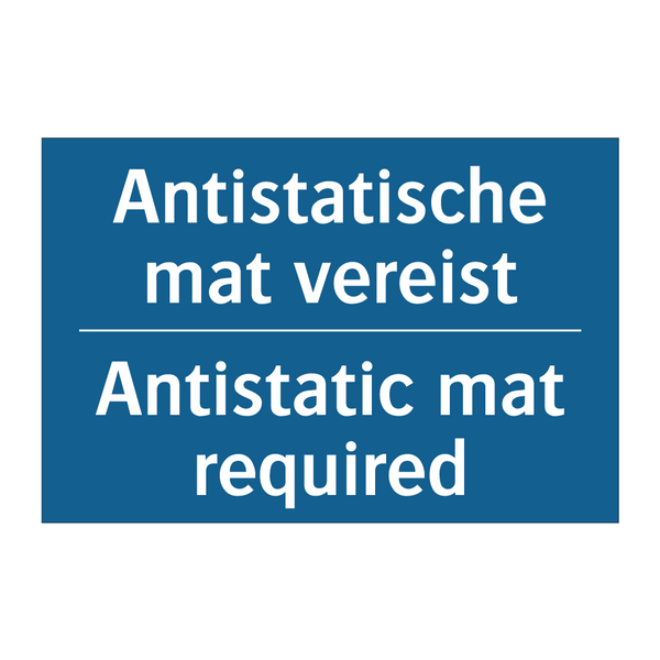 Antistatische mat vereist - Antistatic mat required