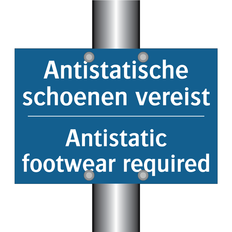 Antistatische schoenen vereist - Antistatic footwear required