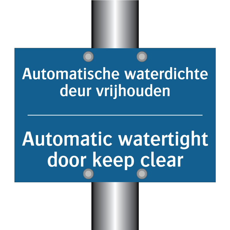 Automatische waterdichte deur /.../ - Automatic watertight door keep /.../