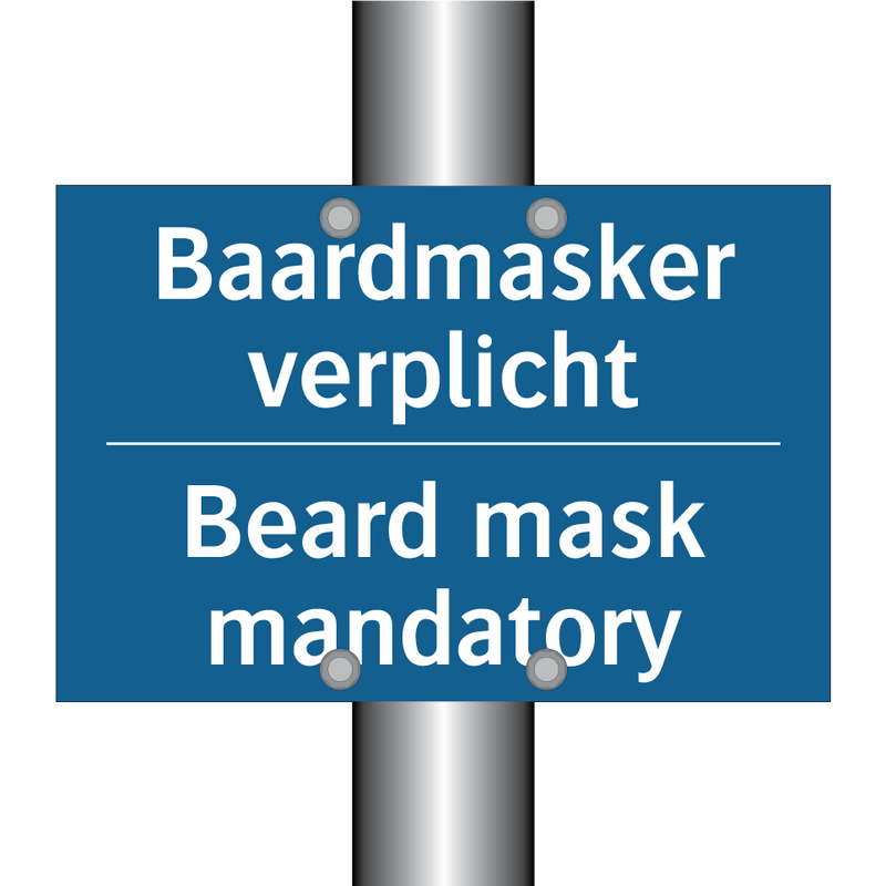 Baardmasker verplicht - Beard mask mandatory & Baardmasker verplicht - Beard mask mandatory